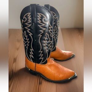 Men’s Laredo Atlanta, 13 inch lizard, print cowboy boots, size 8D
